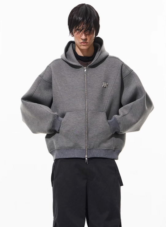 BLIND NO PLAN 3D Reconstructed Inverted Sleeves Zip-Up Hoodie | Face 3 Face