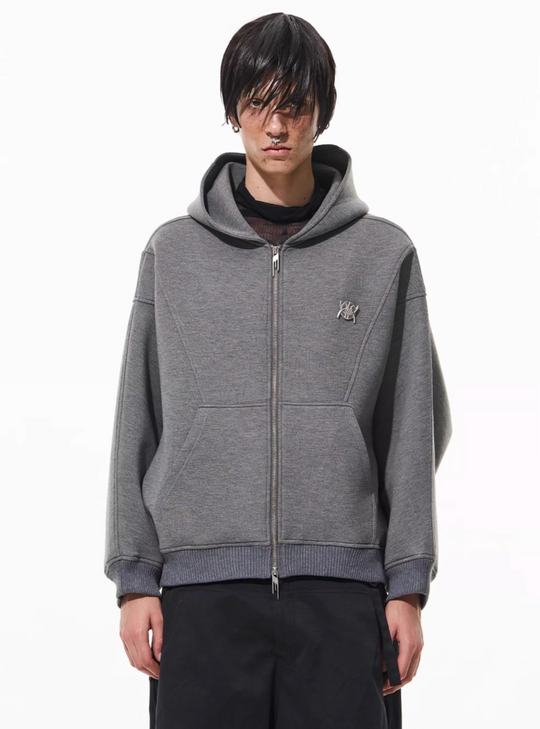 BLIND NO PLAN 3D Reconstructed Inverted Sleeves Zip-Up Hoodie | Face 3 Face