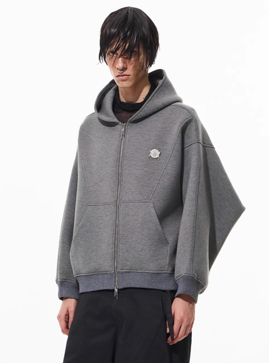 BLIND NO PLAN 3D Reconstructed Inverted Sleeves Zip-Up Hoodie | Face 3 Face