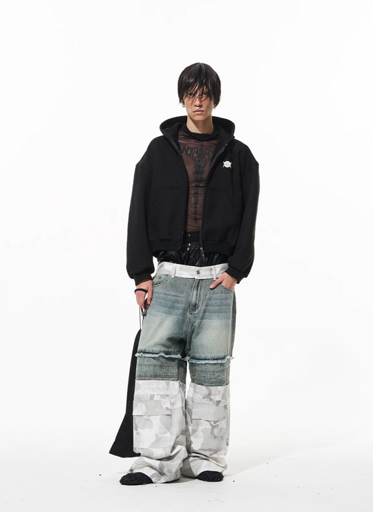 BLIND NO PLAN 3D Reconstructed Metal Logo Zip-Up Hoodie | Face 3 Face