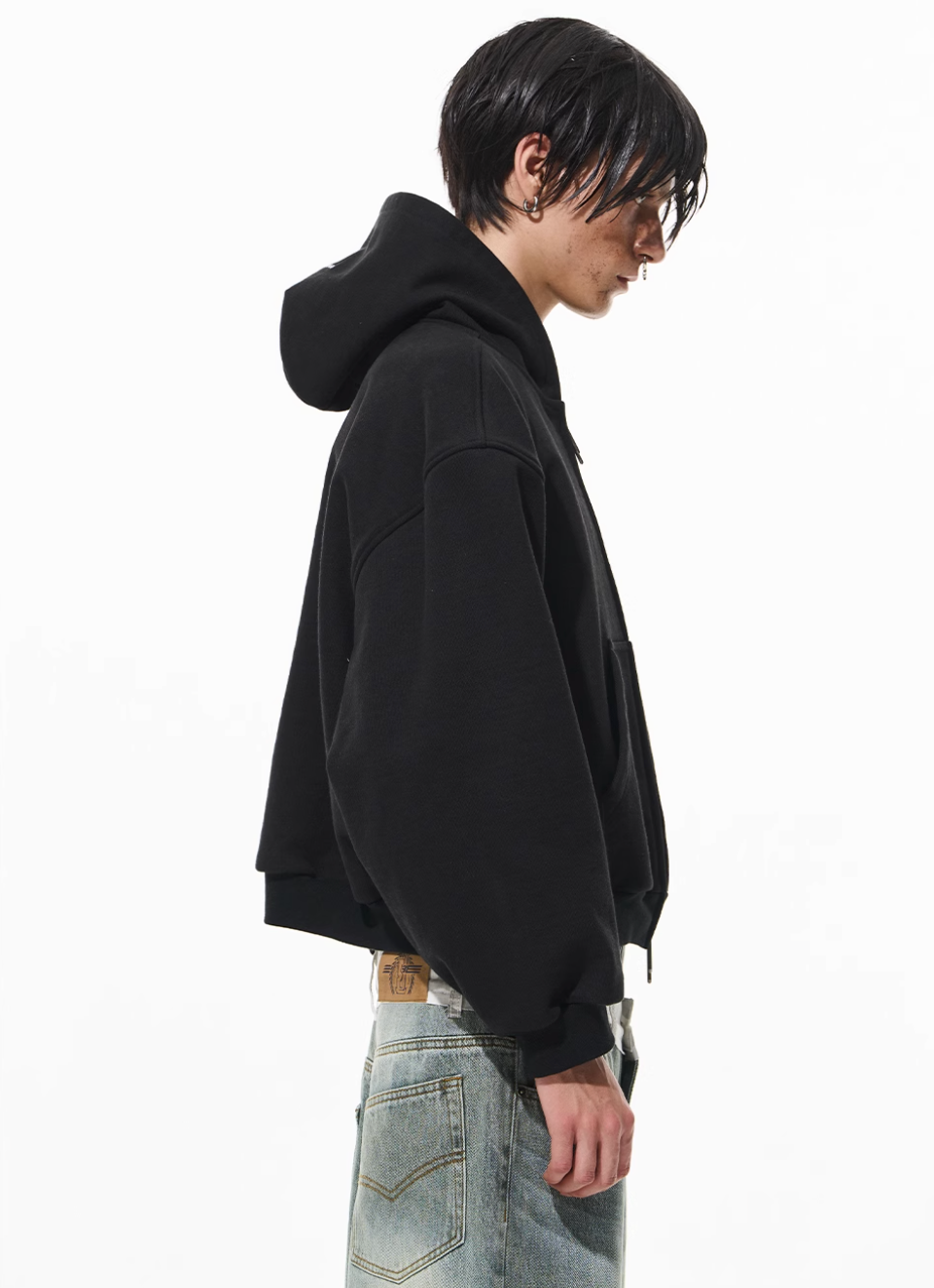 BLIND NO PLAN 3D Reconstructed Metal Logo Zip-Up Hoodie | Face 3 Face