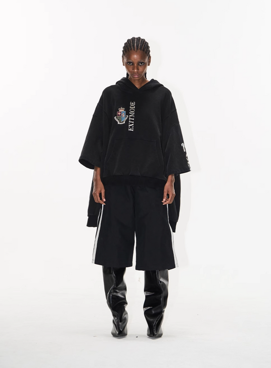 BLIND NO PLAN Double Sleeve Layered Washed Printed Embroidered Hoodie | Face 3 Face