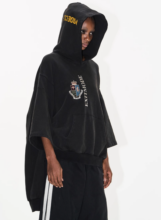 BLIND NO PLAN Double Sleeve Layered Washed Printed Embroidered Hoodie | Face 3 Face