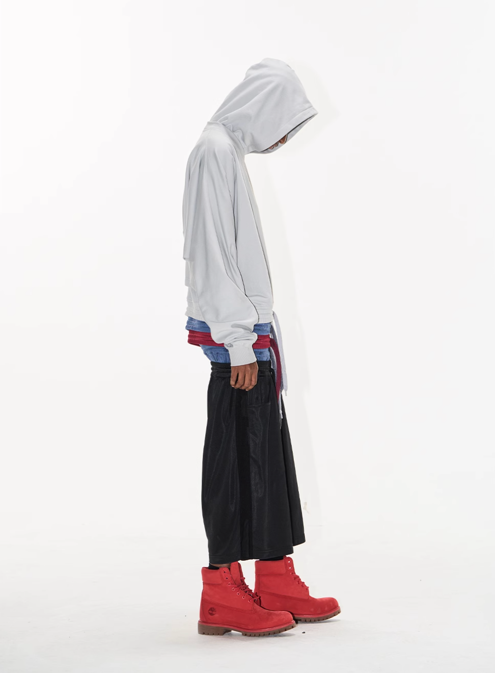 BLIND NO PLAN Multi-Layered Reconstructed Screen-Printed Hoodie | Face 3 Face