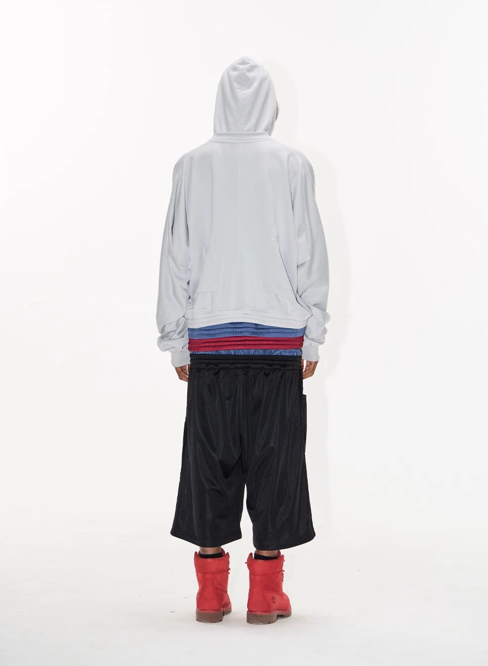 BLIND NO PLAN Multi-Layered Reconstructed Screen-Printed Hoodie | Face 3 Face