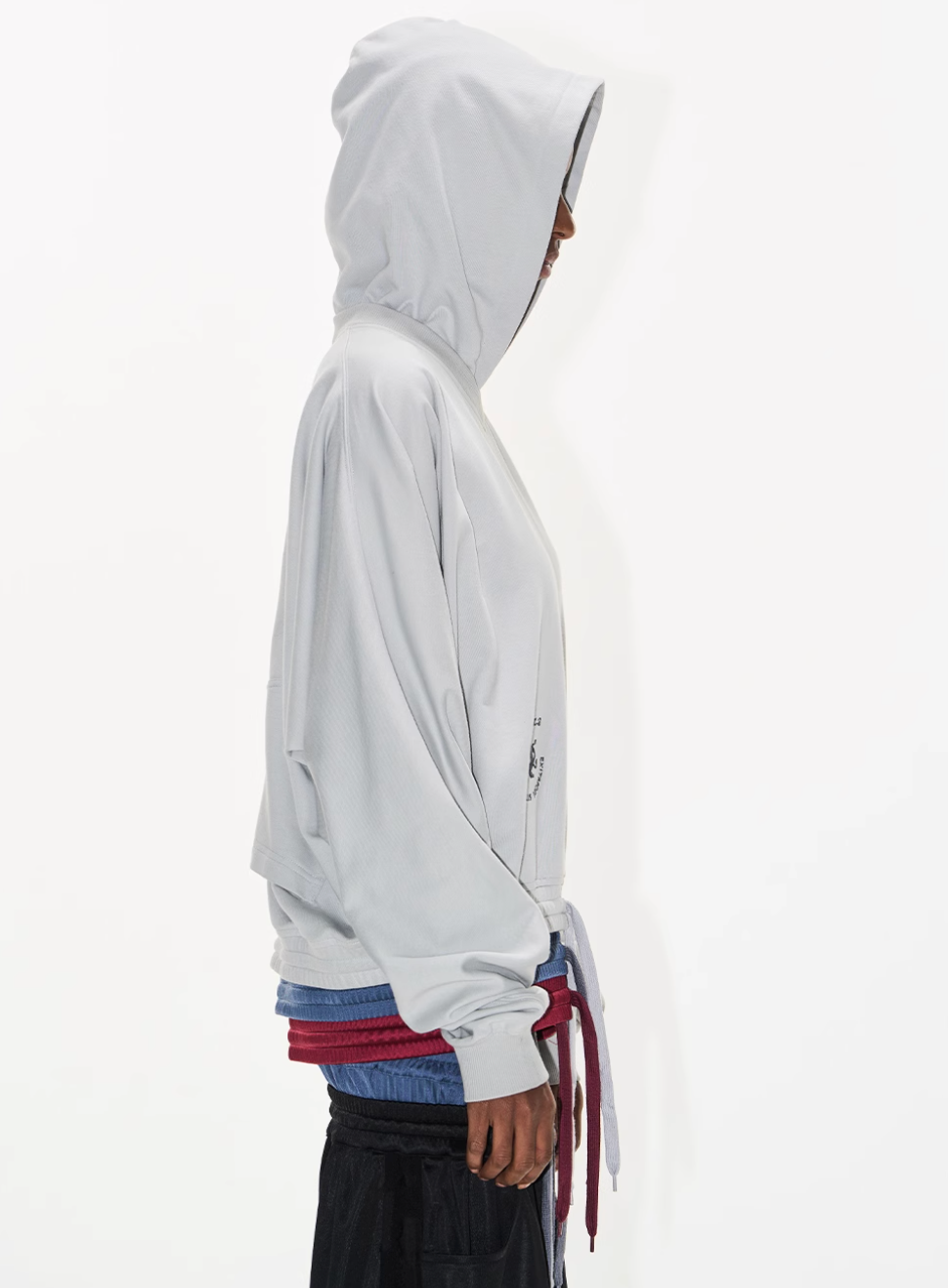 BLIND NO PLAN Multi-Layered Reconstructed Screen-Printed Hoodie | Face 3 Face