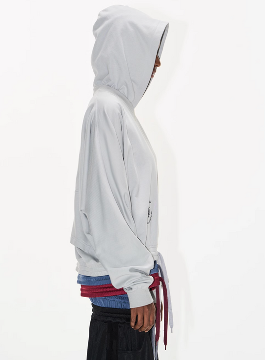 BLIND NO PLAN Multi-Layered Reconstructed Screen-Printed Hoodie | Face 3 Face