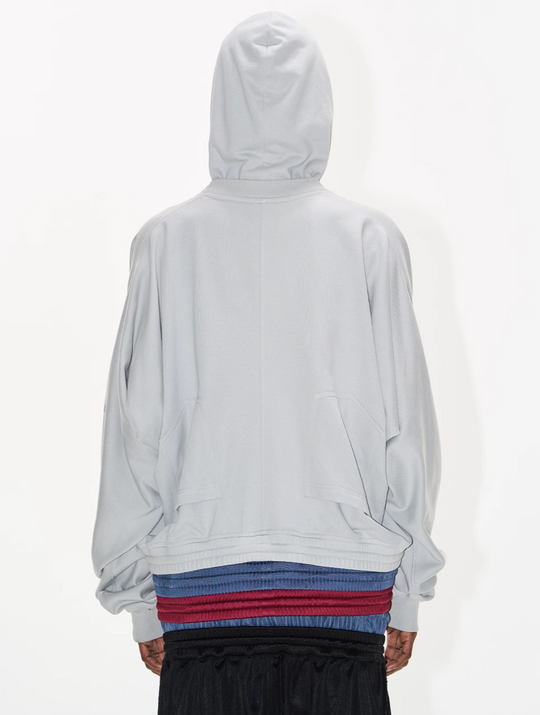 BLIND NO PLAN Multi-Layered Reconstructed Screen-Printed Hoodie | Face 3 Face
