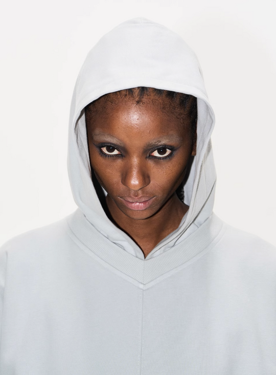 BLIND NO PLAN Multi-Layered Reconstructed Screen-Printed Hoodie | Face 3 Face