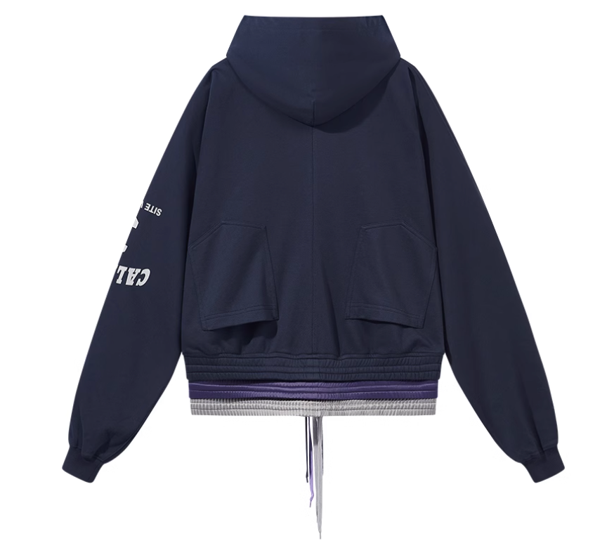 BLIND NO PLAN Multi-Layered Reconstructed Screen-Printed Hoodie | Face 3 Face