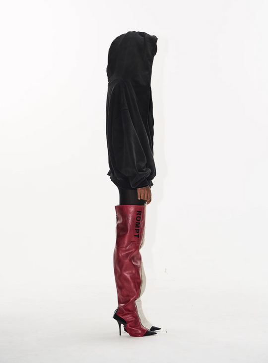 BLIND NO PLAN Cross Horse Mask Washed Print Zip-Up Hoodie | Face 3 Face