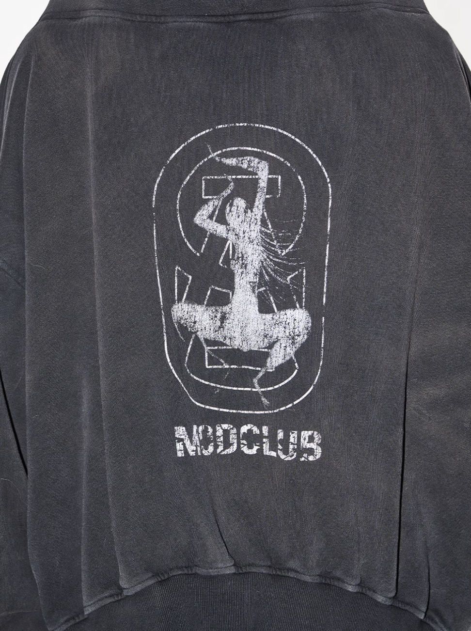 BLIND NO PLAN Cross Horse Mask Washed Print Zip-Up Hoodie | Face 3 Face