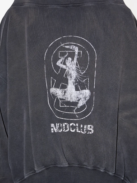 BLIND NO PLAN Cross Horse Mask Washed Print Zip-Up Hoodie | Face 3 Face