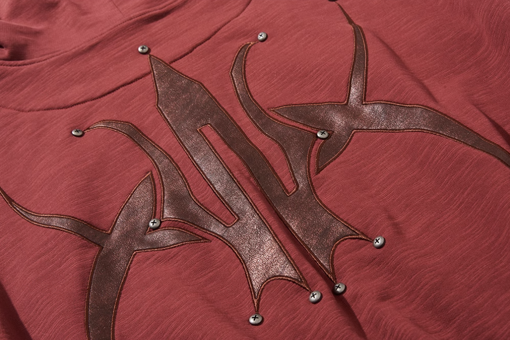 BLIND NO PLAN Logo Studded Embellished Zip-Up Hoodie | Face 3 Face