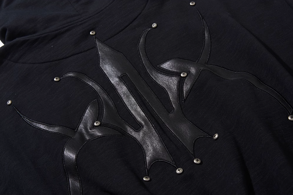 BLIND NO PLAN Logo Studded Embellished Zip-Up Hoodie | Face 3 Face