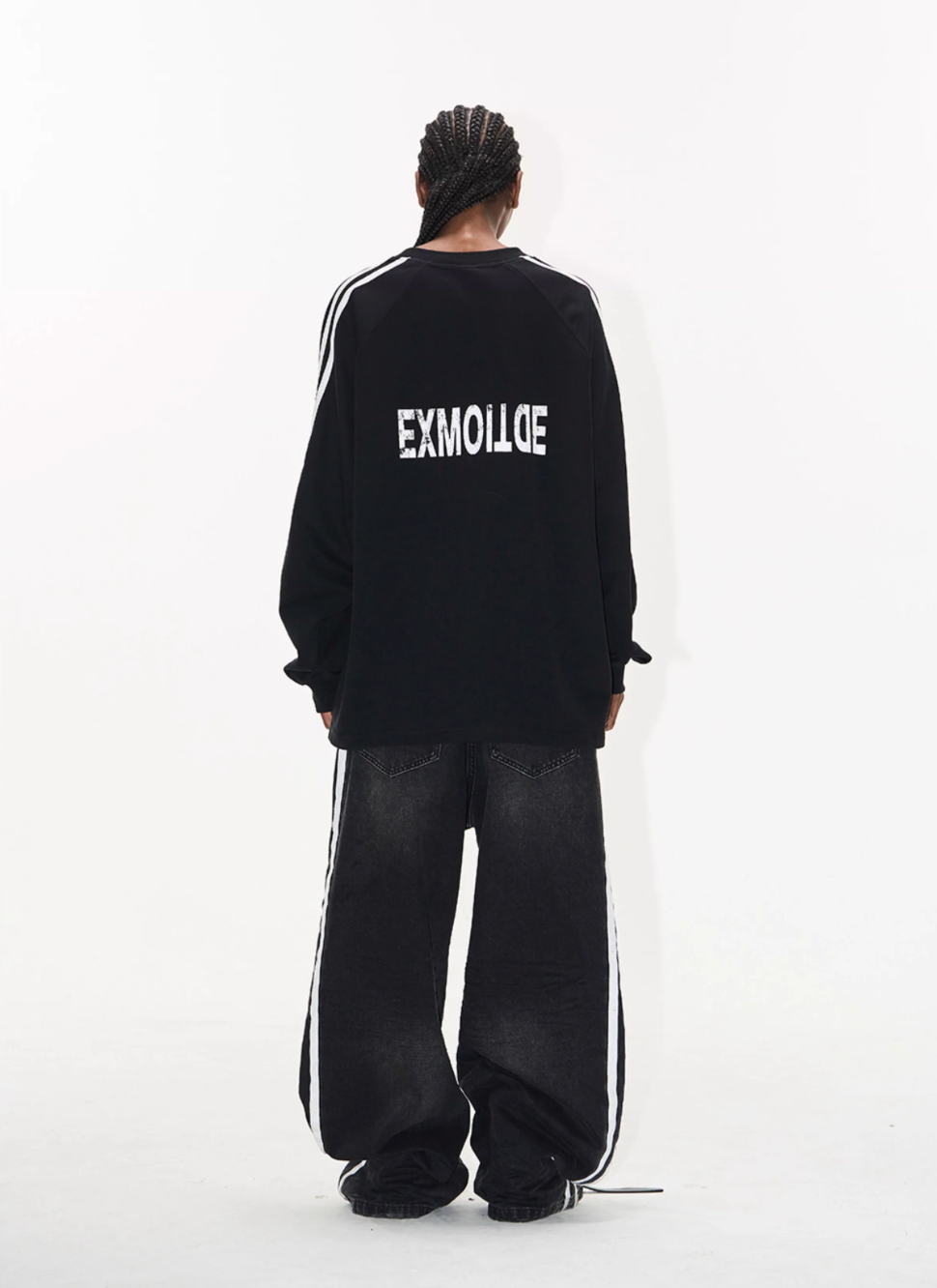 BLIND NO PLAN Sports Contrast Stitching Print Sweatshirt | Face 3 Face