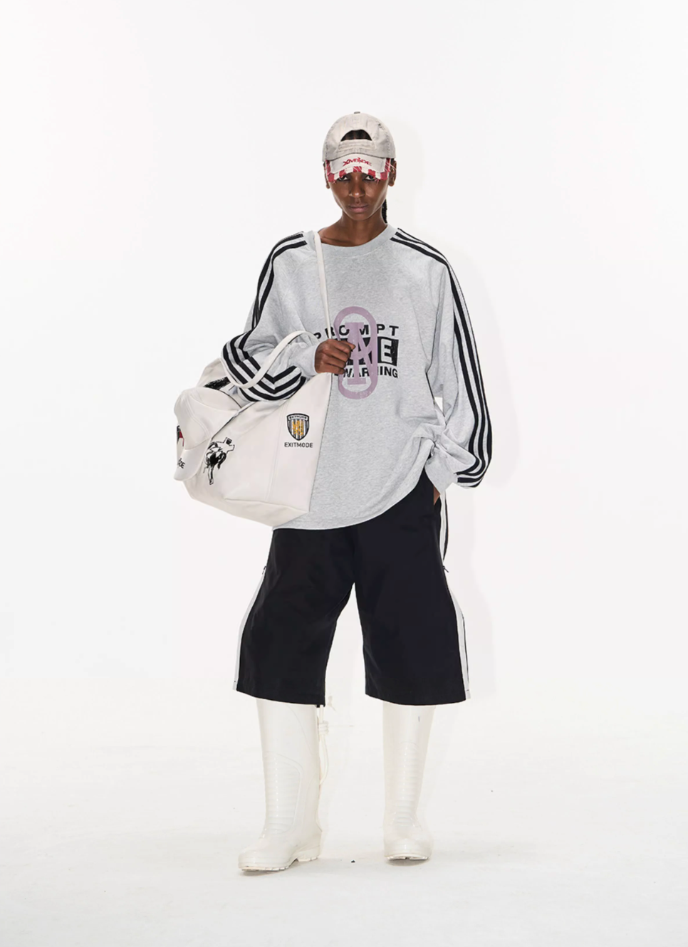 BLIND NO PLAN Sports Contrast Stitching Print Sweatshirt | Face 3 Face