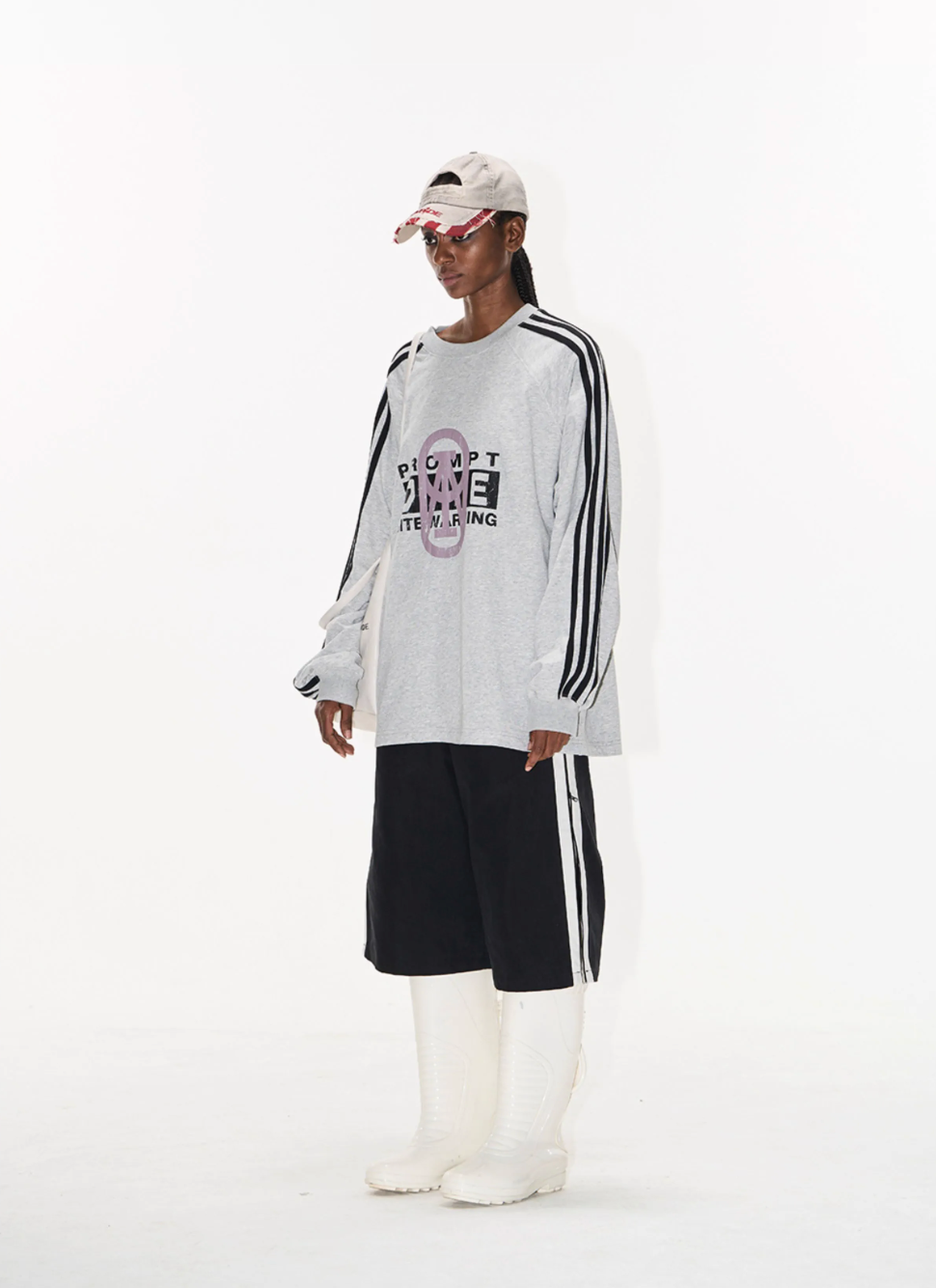 BLIND NO PLAN Sports Contrast Stitching Print Sweatshirt | Face 3 Face