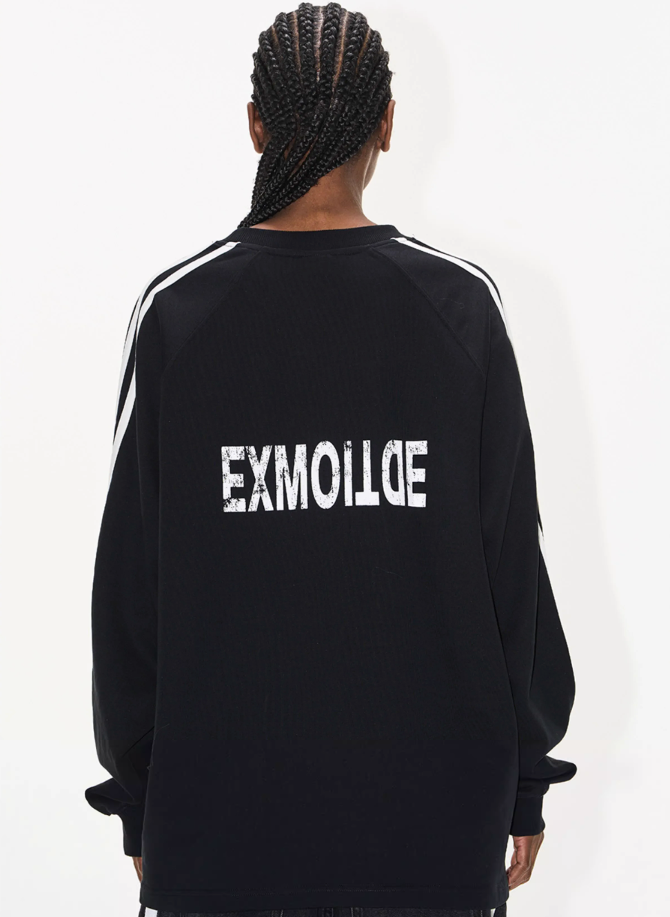 BLIND NO PLAN Sports Contrast Stitching Print Sweatshirt | Face 3 Face