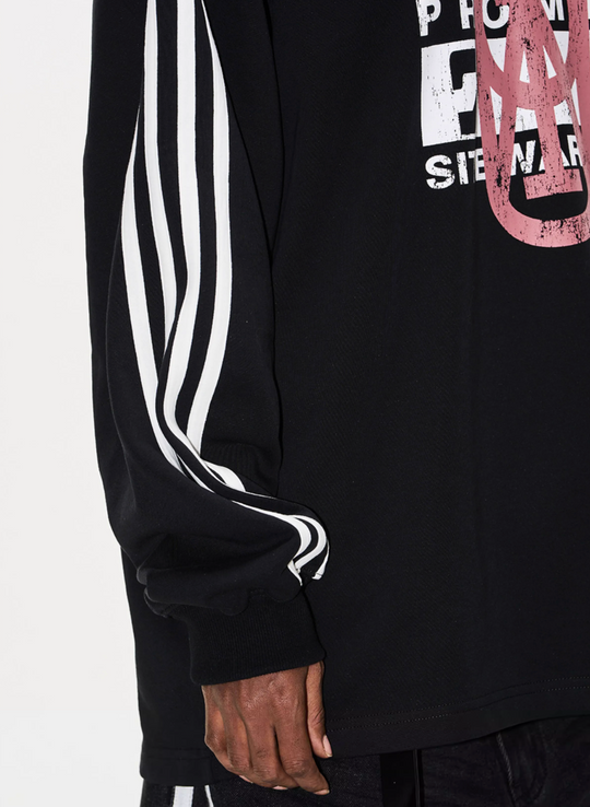 BLIND NO PLAN Sports Contrast Stitching Print Sweatshirt | Face 3 Face