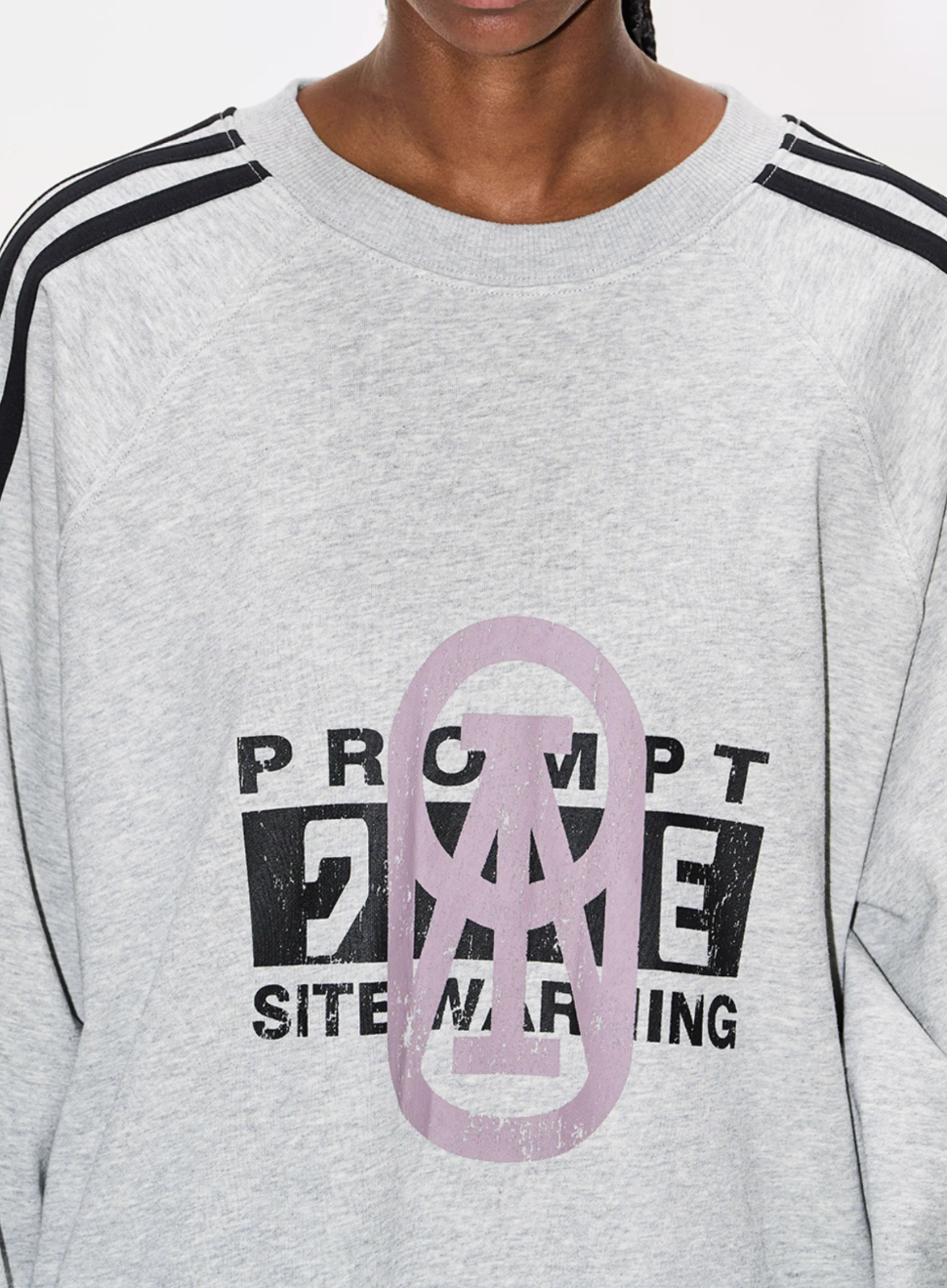 BLIND NO PLAN Sports Contrast Stitching Print Sweatshirt | Face 3 Face