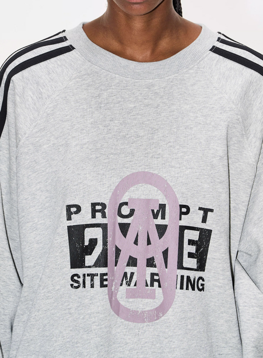 BLIND NO PLAN Sports Contrast Stitching Print Sweatshirt | Face 3 Face