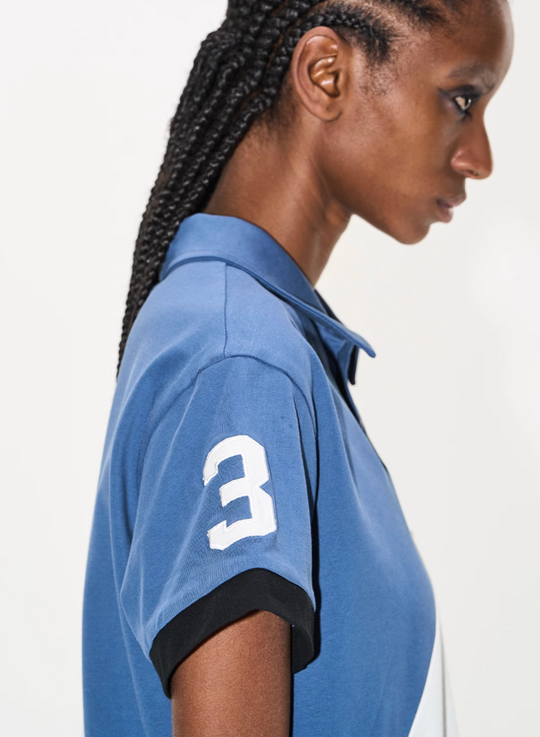 BLIND NO PLAN Three-Color Diagonal Patchwork Polo | Face 3 Face