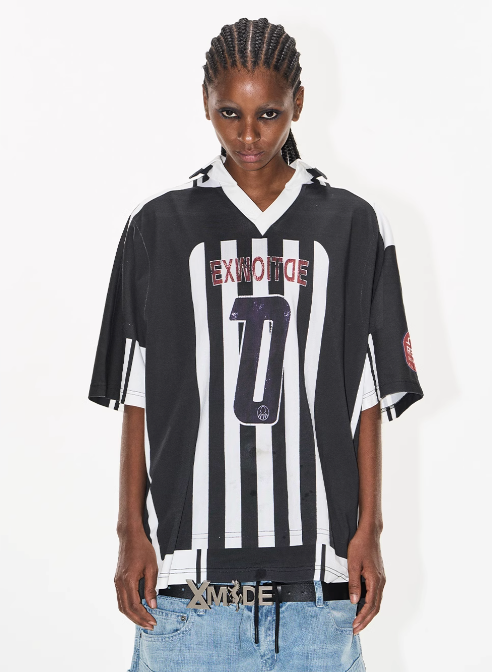 BLIND NO PLAN Striped Sports Uniform Digital Print Polo | Face 3 Face