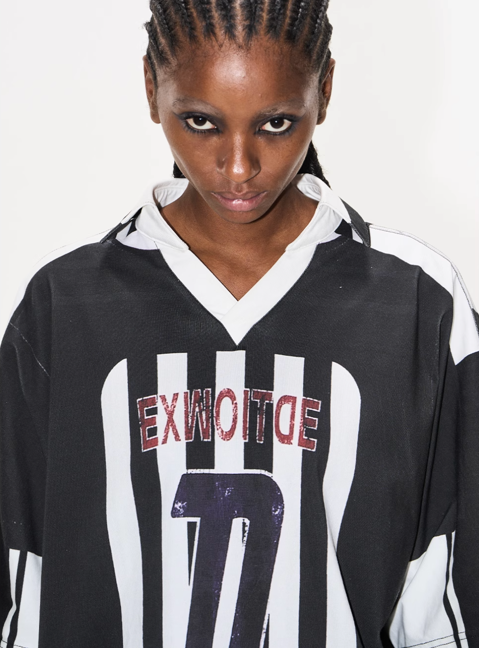 BLIND NO PLAN Striped Sports Uniform Digital Print Polo | Face 3 Face