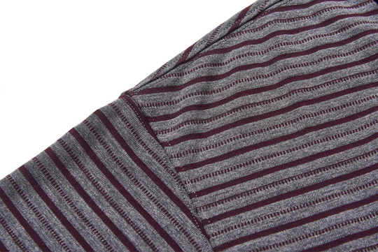 BLIND NO PLAN Striped Raw-Edge Patch Polo | Face 3 Face