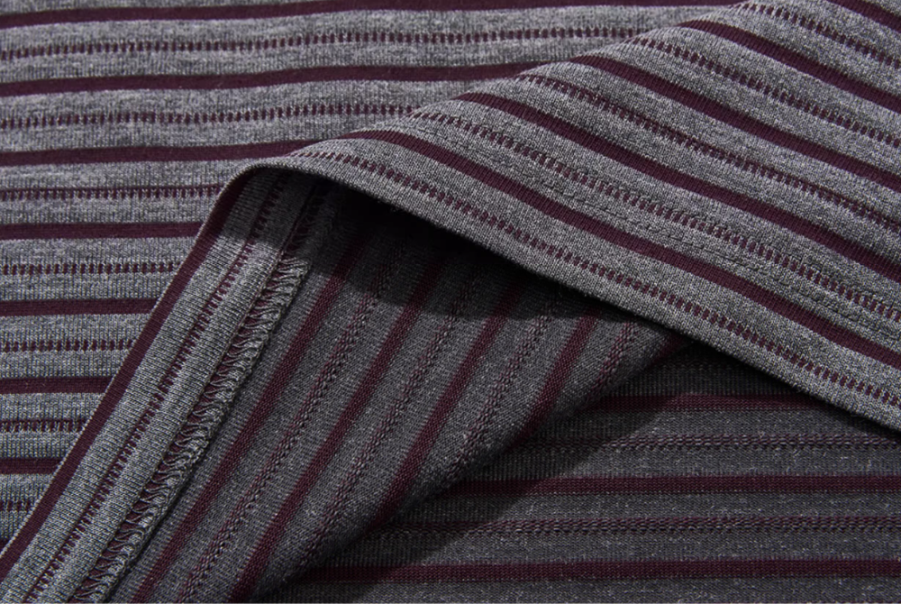 BLIND NO PLAN Striped Raw-Edge Patch Polo | Face 3 Face