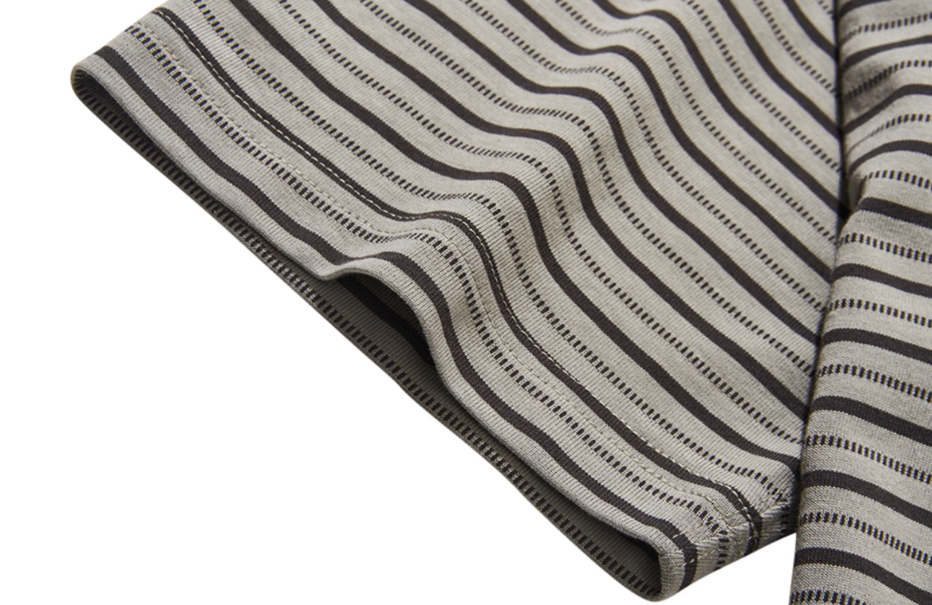 BLIND NO PLAN Striped Raw-Edge Patch Polo | Face 3 Face