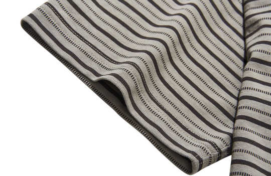 BLIND NO PLAN Striped Raw-Edge Patch Polo | Face 3 Face