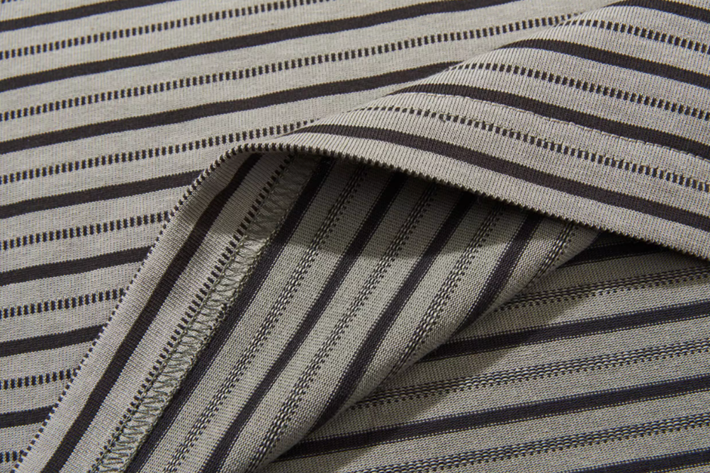 BLIND NO PLAN Striped Raw-Edge Patch Polo | Face 3 Face