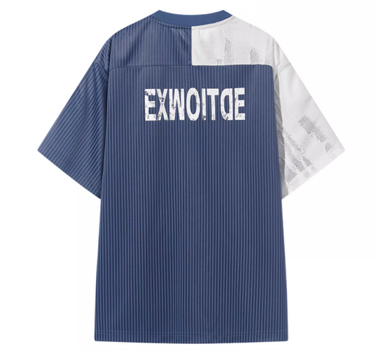 BLIND NO PLAN Colorblocked sports Jersey Tee | Face 3 Face