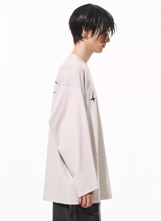 BLIND NO PLAN 3D Glue Technology Printed Long Sleeve Tee | Face 3 Face