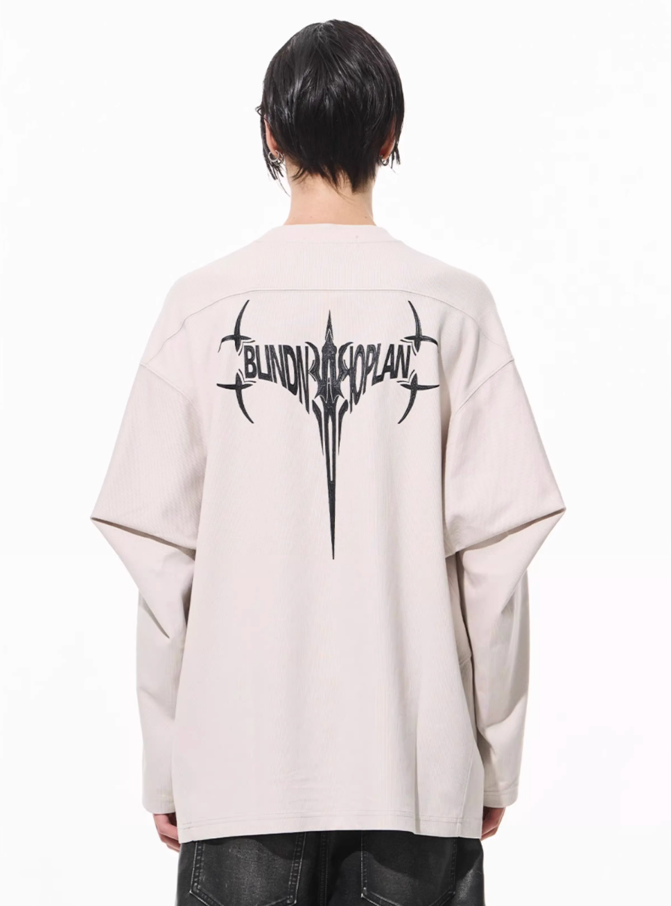 BLIND NO PLAN 3D Glue Technology Printed Long Sleeve Tee | Face 3 Face