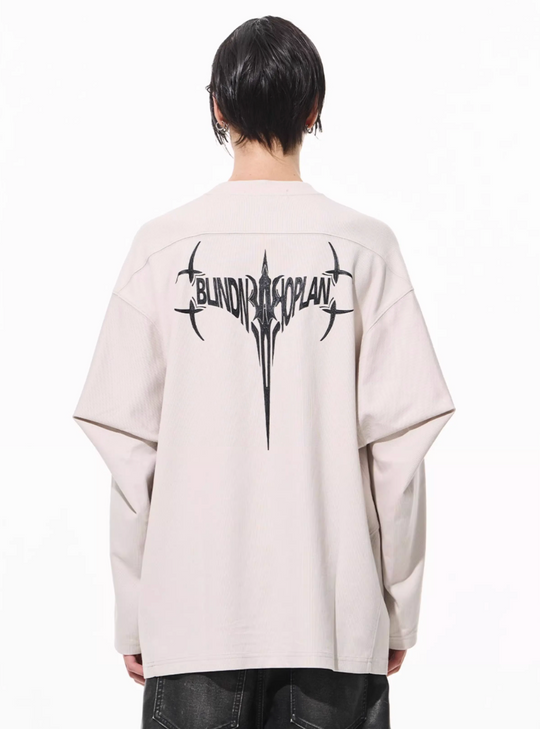 BLIND NO PLAN 3D Glue Technology Printed Long Sleeve Tee | Face 3 Face