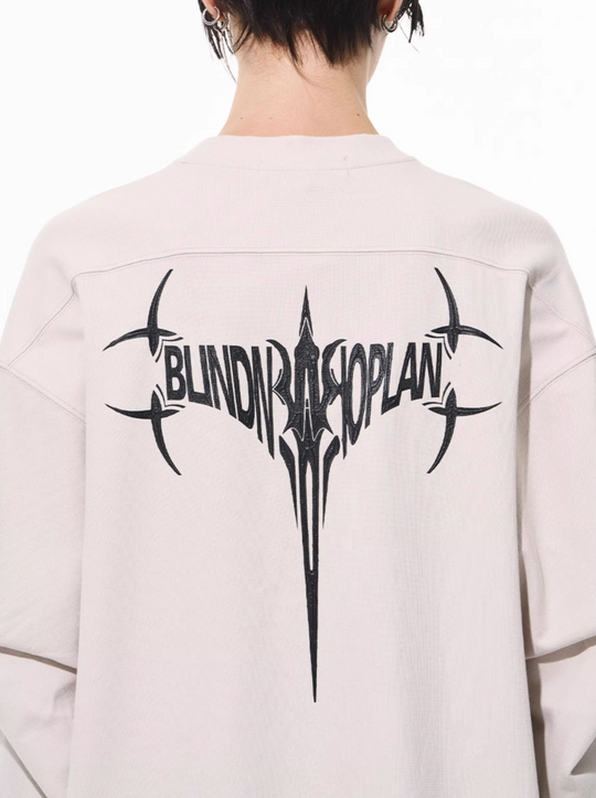 BLIND NO PLAN 3D Glue Technology Printed Long Sleeve Tee | Face 3 Face