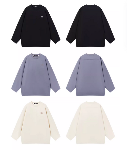 BLIND NO PLAN Logo Embroidered Inverted Sleeve Long Sleeve Tee | Face 3 Face