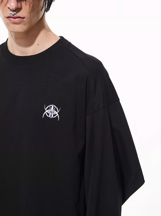 BLIND NO PLAN Logo Embroidered Inverted Sleeve Long Sleeve Tee | Face 3 Face