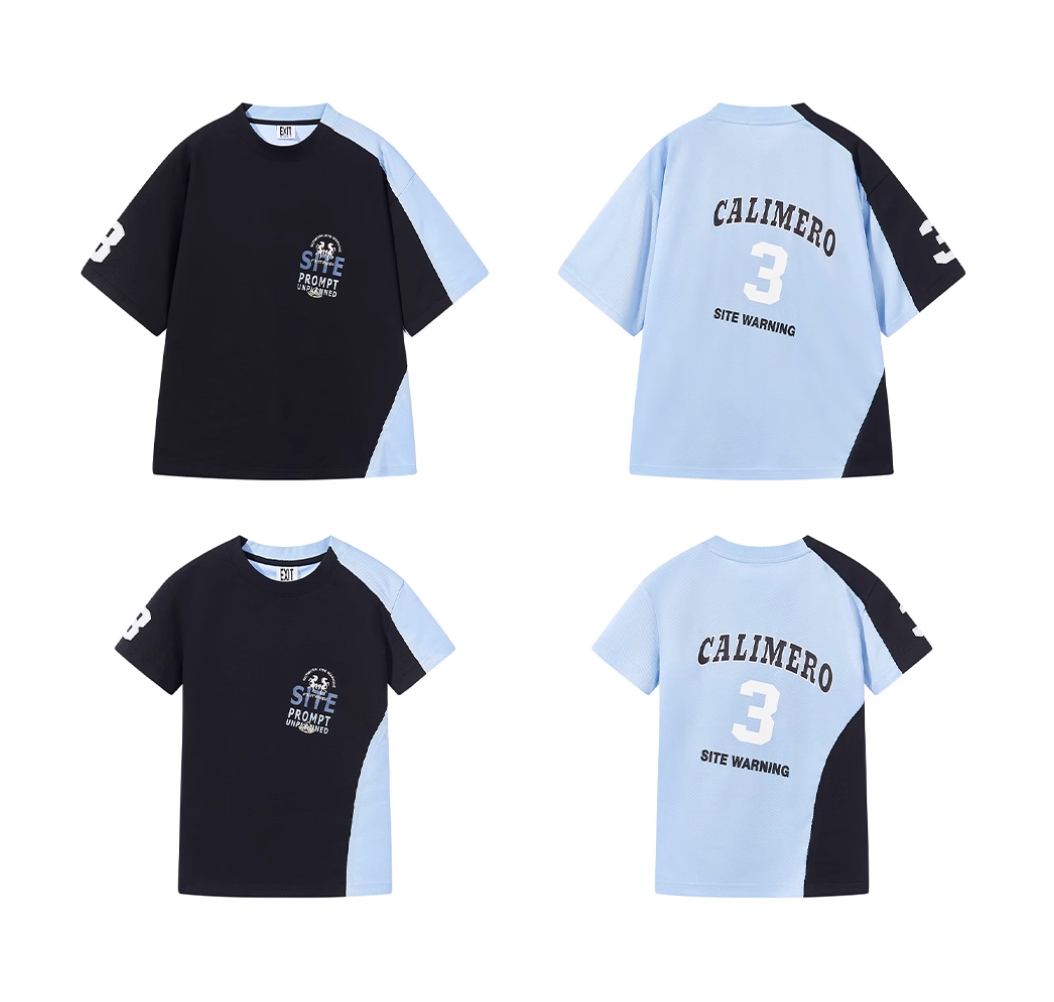 BLIND NO PLAN Colorblocked Reworked Sports Tee (Loose & Slim Fit Options) | Face 3 Face