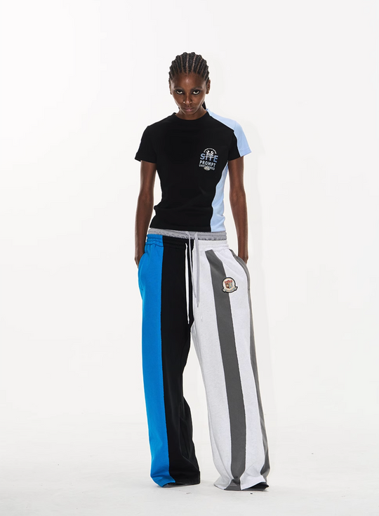 BLIND NO PLAN Colorblocked Reworked Sports Tee (Loose & Slim Fit Options) | Face 3 Face