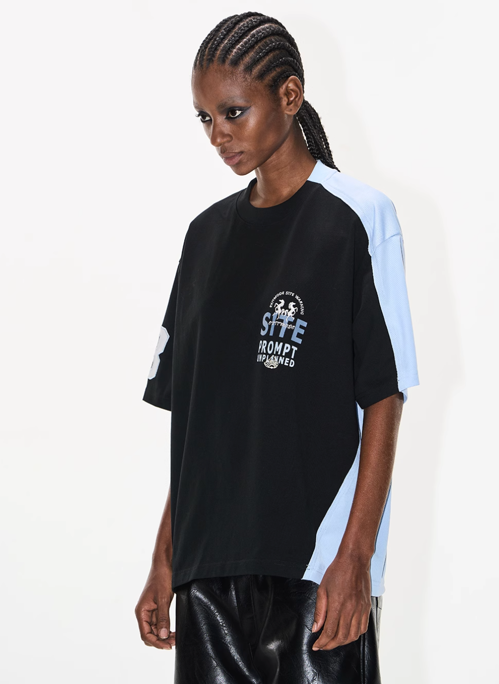 BLIND NO PLAN Colorblocked Reworked Sports Tee (Loose & Slim Fit Options) | Face 3 Face