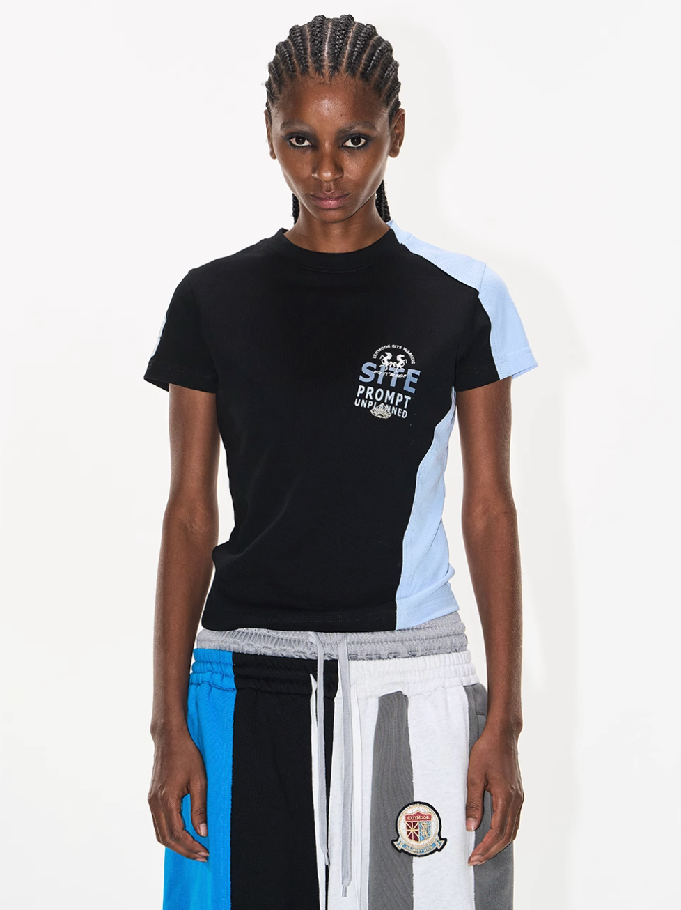 BLIND NO PLAN Colorblocked Reworked Sports Tee (Loose & Slim Fit Options) | Face 3 Face