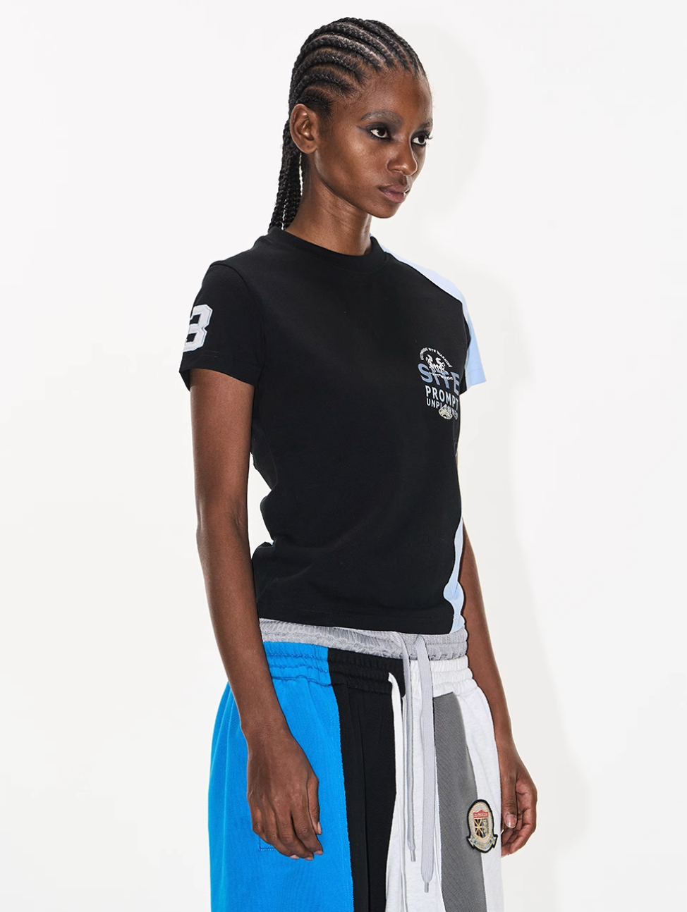 BLIND NO PLAN Colorblocked Reworked Sports Tee (Loose & Slim Fit Options) | Face 3 Face