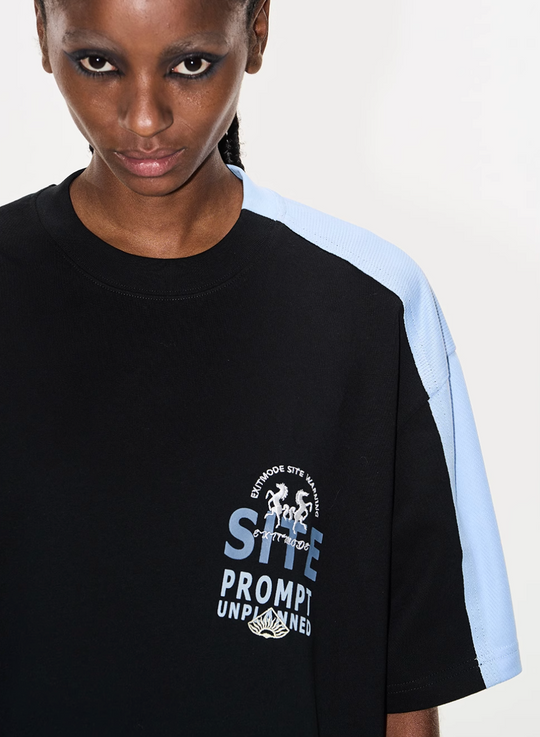 BLIND NO PLAN Colorblocked Reworked Sports Tee (Loose & Slim Fit Options) | Face 3 Face