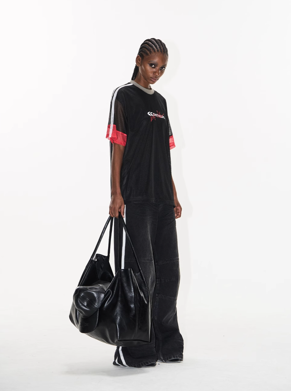 BLIND NO PLAN Color-Blocking Mesh Patchwork Sports Tee | Face 3 Face