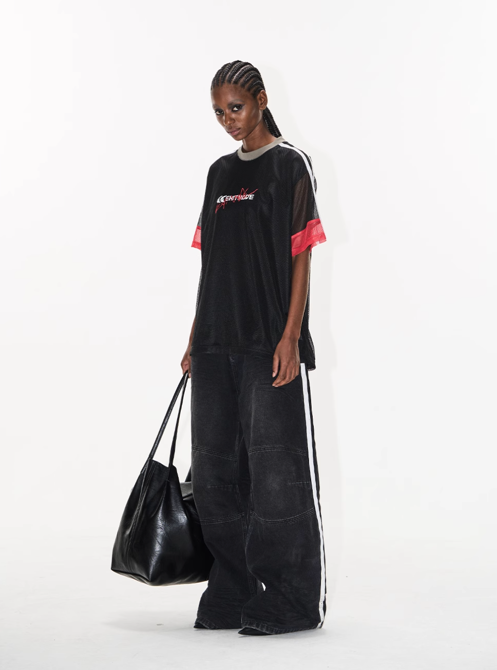 BLIND NO PLAN Color-Blocking Mesh Patchwork Sports Tee | Face 3 Face