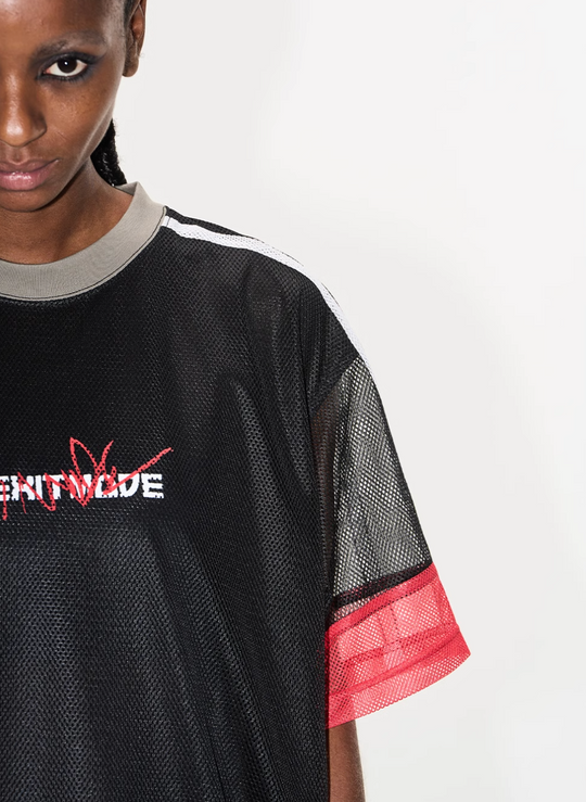 BLIND NO PLAN Color-Blocking Mesh Patchwork Sports Tee | Face 3 Face